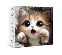 Cute Cat Puzzles for Adults 1000 Pieces, Pretty Kitty Art Jigsaw Puzzles, Beautiful Animal Kitten Puzzles
