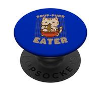 Cute Cat Ramen Noodle Soup-Purr Eater Kawaii PopSockets Adhesive PopGrip