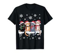 Cute Cat Reindeer Christmas T-Shirt