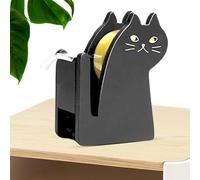 Cute Cat Ribbon - Dispenser Wrapped Cutter, Adorable Wooden Cartoon | Vintage Packing Tool Dispentier Holder, Vintage Cutter with 1 Roll for Office Accessory