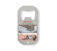 Cute cat Save from The Street Help Animals Stainless Steel Bottle Opener Silver