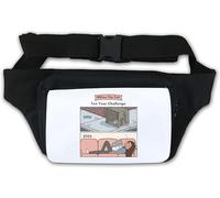 Cute cat Save from The Street Help Animals Waist Bag Fanny Pack White
