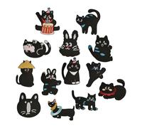 Cute Cat Shape Iron On Patches Cat Shape Iron On Patches - 13pcs Sew On Embroidered Patches | Cute Cat Decoration Creative Iron Cloth Patch for Teens for Vest