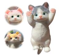 Cute Cat Shaped Squishy Stress Balls - Anxiety Relief Toys for Adults & Cat Lovers