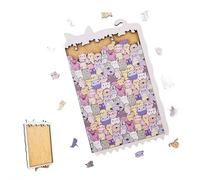 Cute Cat Shaped Wooden Jigsaw Puzzle, Unique Cat Shaped Irregular Puzzle, Cartoon Animal Themed Woodens Jigsaw Decorative Gifts for Animals Lovers
