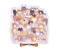 Cute Cat Shaped Wooden Jigsaw Puzzle, Unique Cat Shaped Irregular Puzzle, Cartoon Animal Themed Woodens Jigsaw Decorative Gifts for Animals Lovers