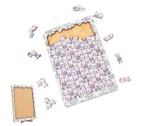 Cute Cat Shaped Wooden Jigsaw Puzzle, Unique Cat Shaped Irregular Puzzle, Cartoon Animal Themed Woodens Jigsaw Decorative Gifts for Animals Lovers