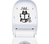 Cute Cat Shh Toilet Wall Stickers Removable Art Vinyl Mural Room Decor Durability and professional