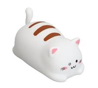 Cute Cat Silicone Night Light with Patting Function, Timing, Soft Touch, Built-in Battery, for Child Rooms or Dormitories