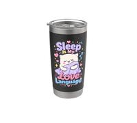 Cute Cat Sleep Cuddle Mode Kawaii Pastel Stainless Steel Insulated Tumbler