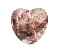Cute Cat Sleeping on A Tree Car Air Freshener Decorative Hanging Aromatherapy Tablets for Car Trucks Love form
