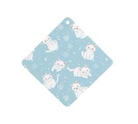 Cute Cat Snowflakes 1Pcs Car Air Freshener Automotive Aromatherapy Tablets Hanging Scented Cards for Room Bathroom Rhombus