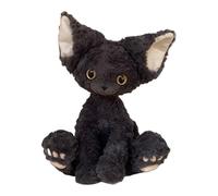 cute Cat Soft Toy - Stuffed Animal Plush, Furry Animal Plushs Doll | 30cm soft Kitty Cuddle Toy, Black Plushes Figure Kids Room, Sleep Pillow for Dorm Sofa Bed Interior Decoration
