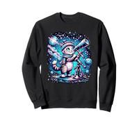 Cute Cat Stargazing Telescope Cosmic Night Sky Sweatshirt