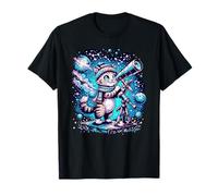 Cute Cat Stargazing Telescope Cosmic Night Sky T-Shirt