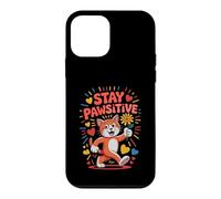 Cute Cat STAY PAWSITIVE Mom Meme Animal Dad Shelter Love Bro Case for iPhone 12 mini
