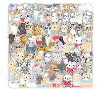 Cute Cat Stickers 100 Pcs Aesthetic Stickers for Water Bottles Laptop Scrapbooks Guitars Luggage Bike Phone Skateboards|Teens Girl Kids Sticker