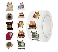 Cute Cat Stickers | 500 Sheets Per Roll Cute Decorative Patches - Envelope Closure Decoration | for Classroom Party Office Journal Notebook Laptop Water Bottle Workbook Envelope Skateboa