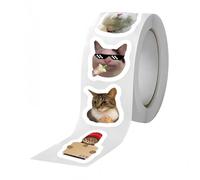 Cute Cat Stickers,Cat Mem/e Stickers Roll,Funny Cats Sticker Roll,Funny Ca/t Mem/e Stickers Decals,Waterproof Stickers Animals,Water Bottle Sticke/rs,Animals Mem/e Laptop Car Sticke/r Decals (500Pcs)