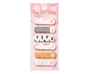 Cute Cat Sticky Notes, Adorable Memo Tabs, Cartoon Paper Markers, Playful Sticky Notes, Creative Cat Paw Reminder Label Collection For Use At School, In The Office