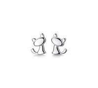 Cute Cat Stud Earrings S925 Sterling Silver Minimalist Lovely Pet Animal Tiny Cartilage Earring Ear Studs Piercing Hypoallergenic Jewelry Gifts for Women Girls (Silver)