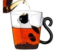 Cute Cat Tea Mug - Animal Shaped Coffee Mugs with Handle - Transparent Espresso Beer Cup, Heat Resistant Animal Cute Co-ffee Mugs, for Girls Kids Friends