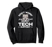 Cute Cat Tech Support Dont Worry Im From IT Pullover Hoodie