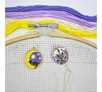 Cute Cat Theme Needle Minder Magnetic Needle Keeper for Cross Stitch Embroidery Sewing Needle and Pin Holders (Demon Cat)