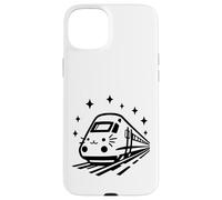 Cute Cat Train Kitten Face Monorail Top Funny Case for iPhone 15 Plus
