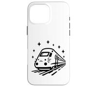 Cute Cat Train Kitten Face Monorail Top Funny Case for iPhone 16 Pro Max