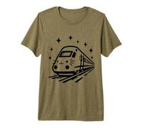 Cute Cat Train Kitten Face Monorail Top Funny Premium T-Shirt