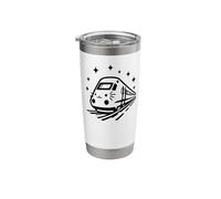 Cute Cat Train Kitten Face Monorail Top Funny Stainless Steel Insulated Tumbler