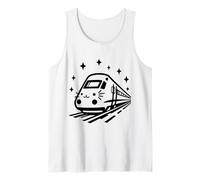 Cute Cat Train Kitten Face Monorail Top Funny Tank Top