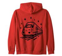 Cute Cat Train Kitten Face Monorail Top Funny Zip Hoodie