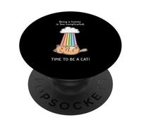 Cute Cat Under Rainbow Being Human Is Complicated Costume PopSockets Adhesive PopGrip