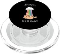 Cute Cat Under Rainbow Being Human Is Complicated Costume PopSockets PopGrip for MagSafe