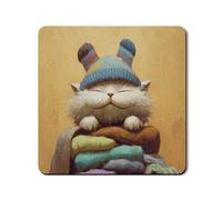Cute Cat Washer Dryer Top Protector Mat, Fanciful Cartoon Laundry Room Cover, Cozy Rubber Anti-slip Waterproof Washer And Dryer Mats 24x24 Inch