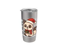 Cute Cat Winter with Scarf and Box Stainless Steel Insulated Tumbler