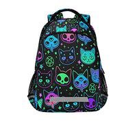 Cute Cat Witchcraft Moon Star Backpacks for Kids School Bag Student Backpack Bookbag for Boys Girls Casual Bag