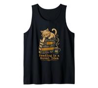Cute Cat with Books - A Novel Idea for Cat Lovers Tank Top