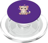 Cute Cat with Heart - Kawaii Kitten Cute Cat Lover PopSockets PopGrip for MagSafe