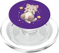 Cute Cat with Stars - Kawaii Kitten Cat Lover PopSockets PopGrip for MagSafe