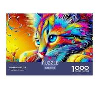 Cute Cat1000 Piece Jigsaw Puzzle for Adults And Kids - Funny Kitten Unique, Includes Whimsies, Whole-family Fun, DIY Wall Decor 70x50cm/1000pcs