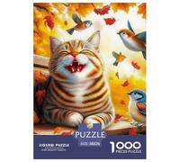 Cute Cat1000 Pieces for Adults And Kids,Creative Round Jigsaw Puzzles Round Puzzle Unique Challenge Games38x26cm/1000pcs