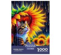 Cute Cat1000 Pieces Round Puzzle Challenge Jigsaw Puzzles for Adults And Kids38x26cm/1000pcs