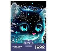 Cute Cat1000 Pieces Round Puzzle Jigsaw for Adults And Kids Unique Challenge Games38x26cm/1000pcs