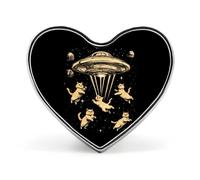Cute Cats Aliens Heart Metal Brooches 1 Inch Decorative Badges Exquisite Decorations Pins for Clothing