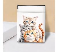 Cute Cats Book Sleeve, Book Lovers Gifts Sleeve with Zipper & Front Pocket, 11.5x8.8 Inch Canvas Books Cover Protector Bookish Cat Lover Gifts for Readers Women Friend Birthday Gift
