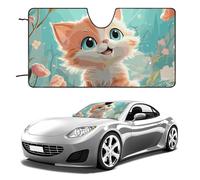 Cute Cats Car Windshield Sun Shade Keep Car Interior Cool 51"x28" Folding Front Window Sun Shade, Heat Shield for SUV, Truck, Blocks UV