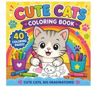 CUTE CATS COLORING BOOK